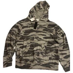 NWT Ariella Camo Hoodie Womens Sz Small Pullover Lightweight Made USA MRSP‎ $129